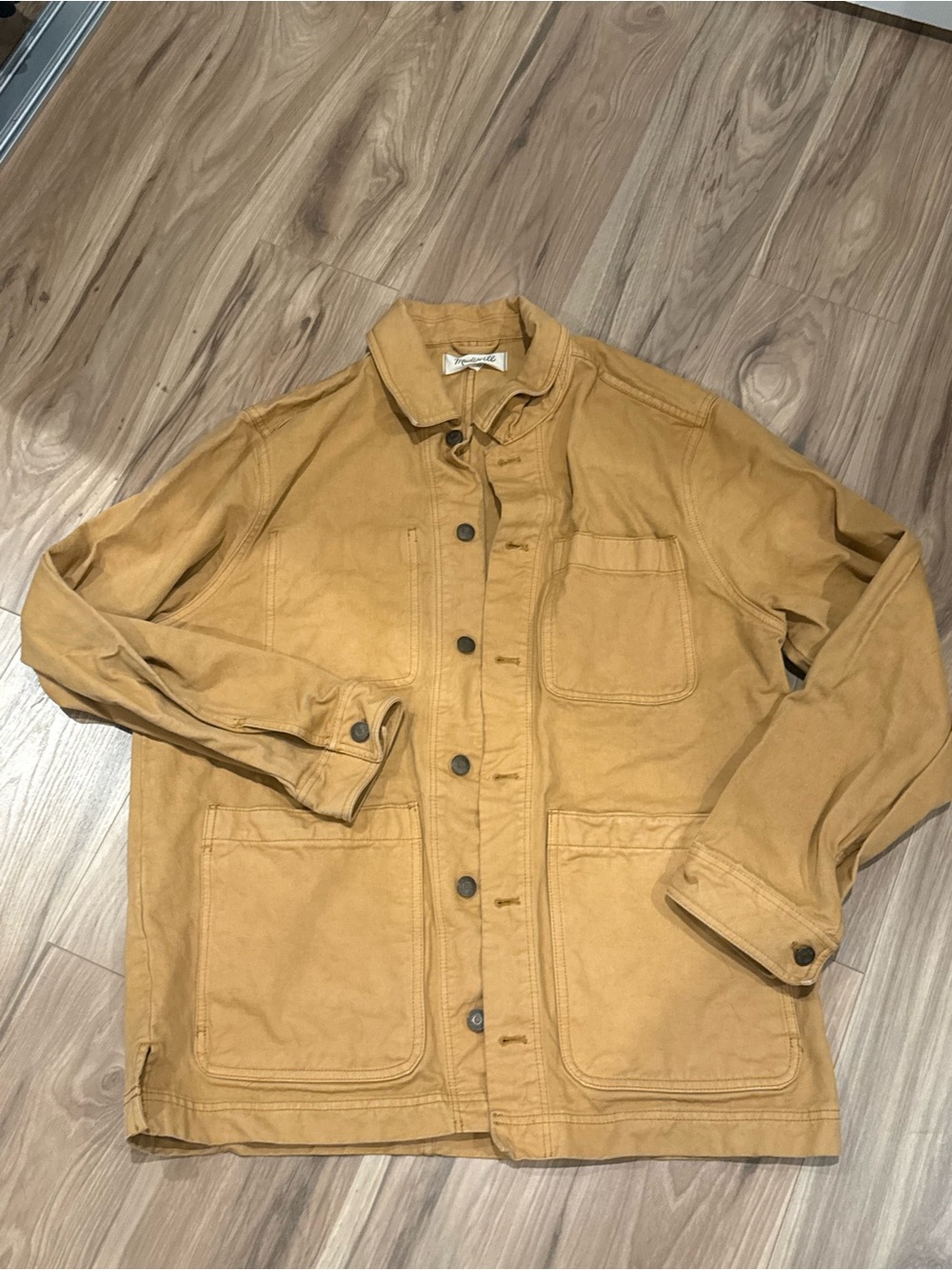 Madewell woman’s oversized Jacket in Mustard Brown